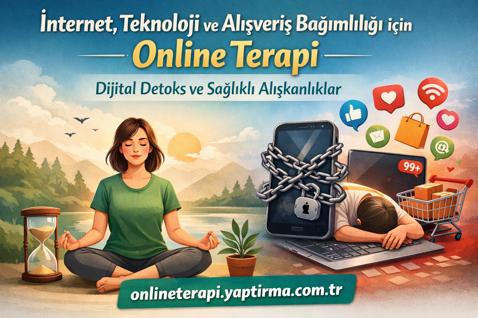 Read more about the article İnternet, Teknoloji ve Alışveriş Bağımlılığı için Online Terapi – Dijital Detoks ve Sağlıklı Alışkanlıklar