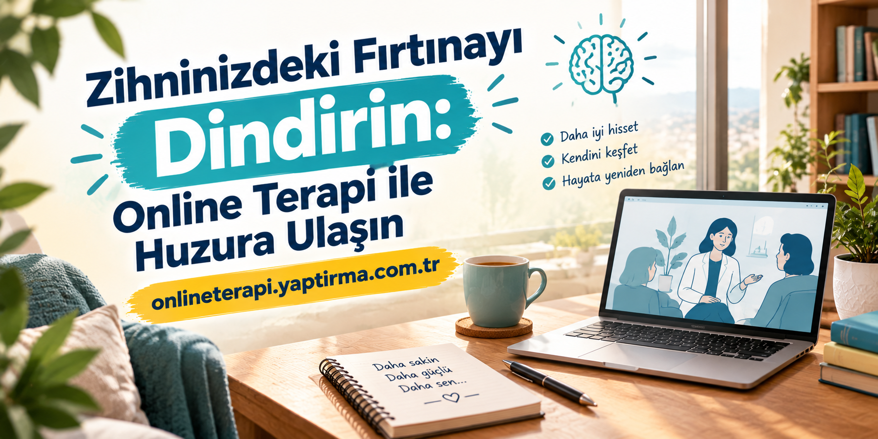 Read more about the article Zihninizdeki Fırtınayı Dindirin: Online Terapi ile Huzura Ulaşın